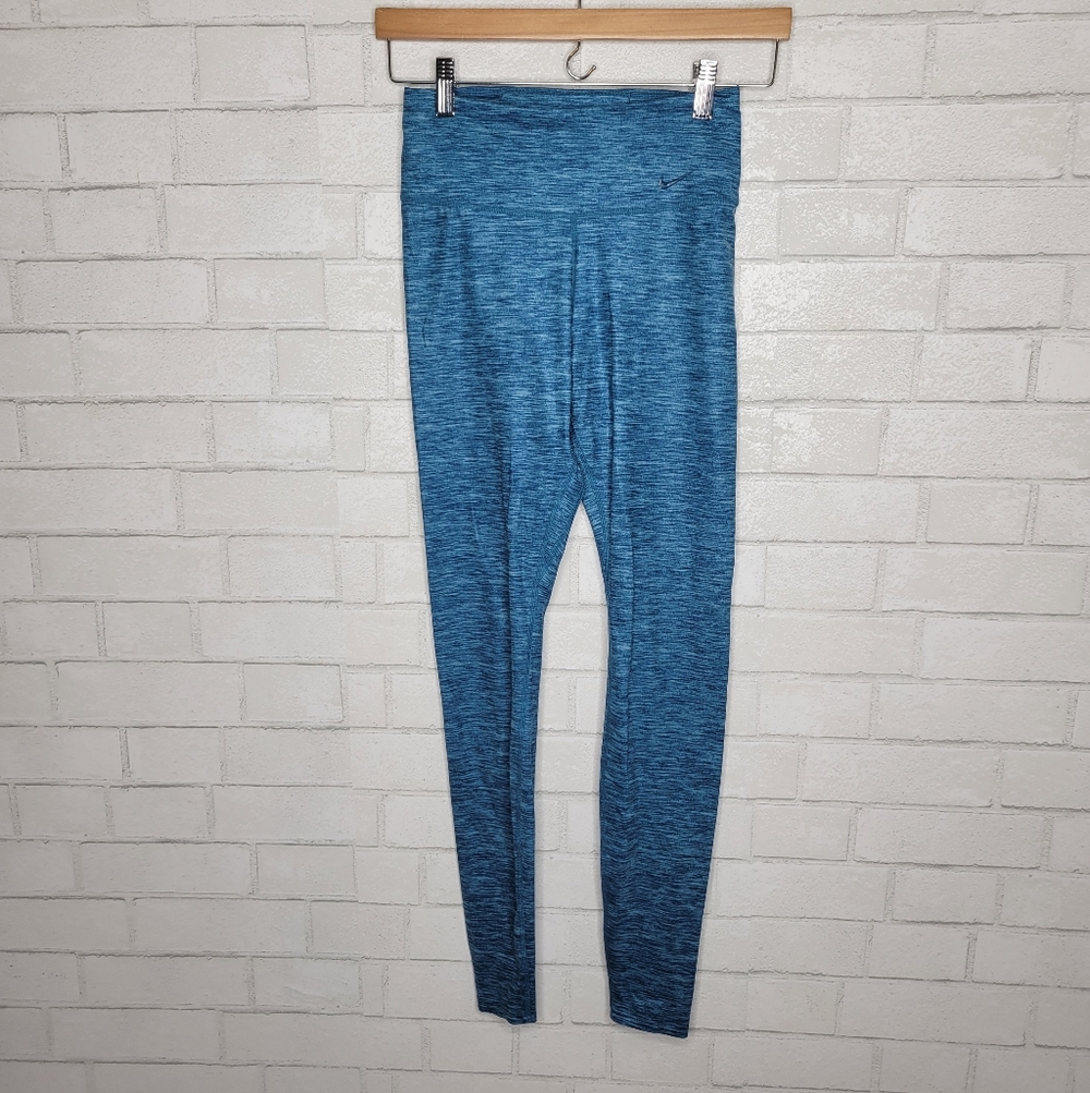 Nike Heathered Light Blue Teal Dri-FIT Leggings